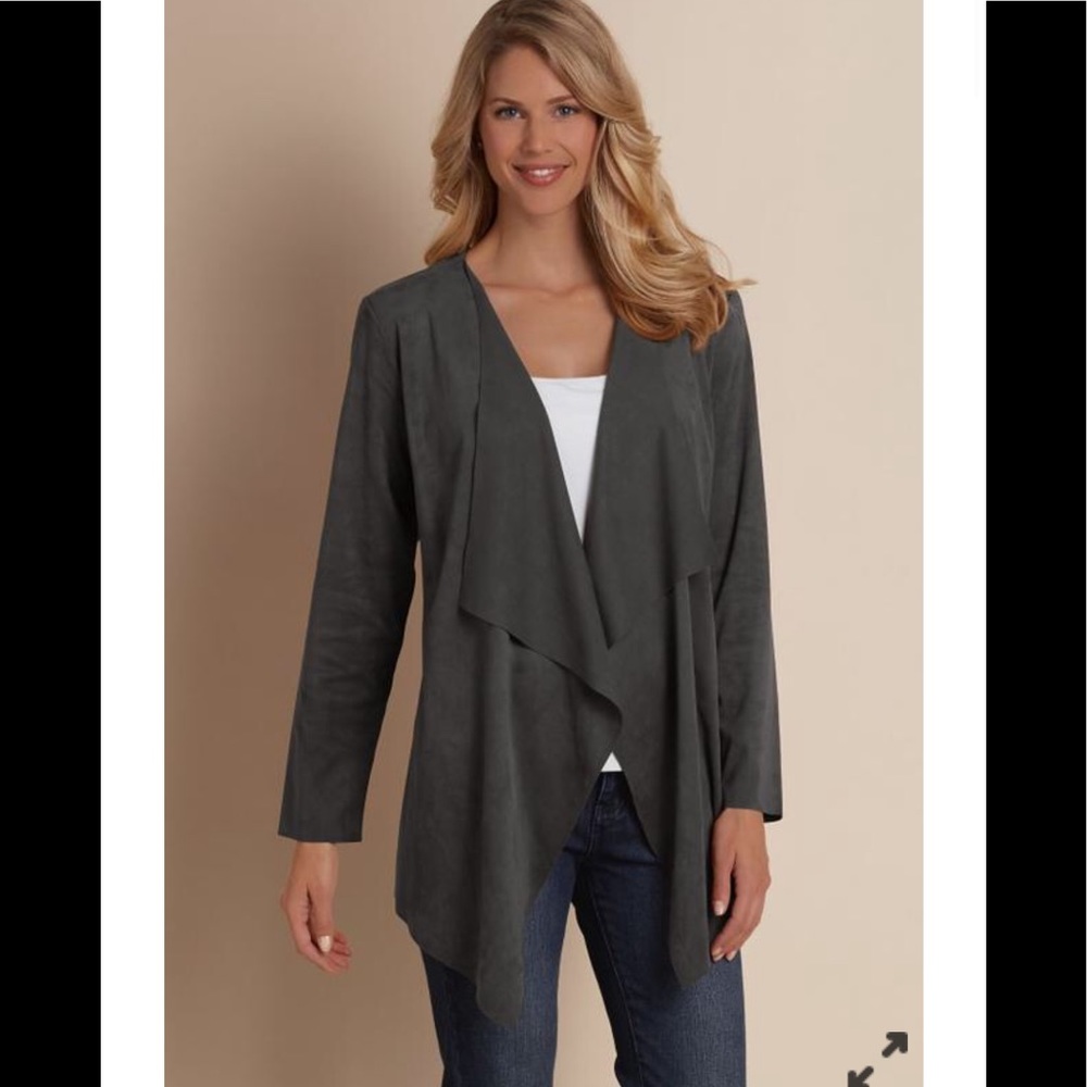 1X  ulta soft micro-suede cardi  Soft Surrounding